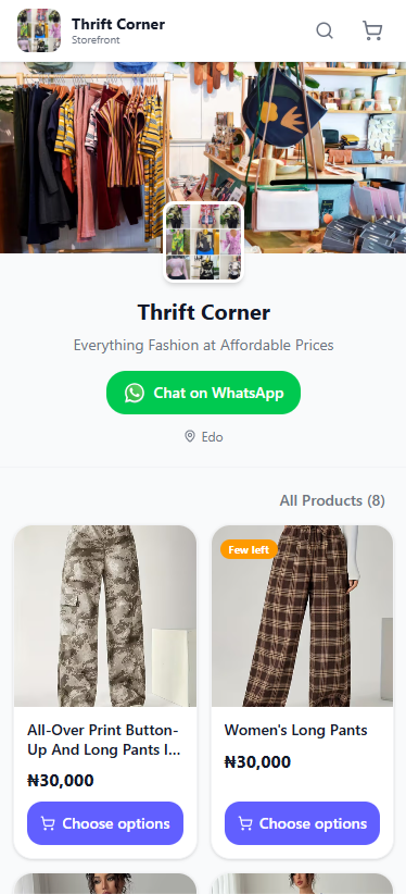Thrift Corner store